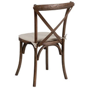 Early American Wood Cross Back Chair (Set of 2)