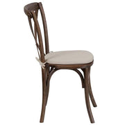Early American Wood Cross Back Chair (Set of 2)