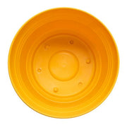 Saturn 14 in. Earthy Yellow Plastic Planter with Saucer
