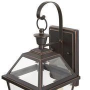Glenneyre 20.25 in. 2-Light Espresso Bronze Hardwired Outdoor Wall Light Lantern Sconce with Clear Glass (1-Pack)