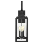 Havenridge 23.2 in. 3-Light Espresso Bronze Hardwired Outdoor Wall Light Lantern Sconce with Clear Glass (1-Pack)