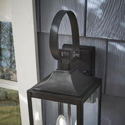 Havenridge 23.2 in. 3-Light Espresso Bronze Hardwired Outdoor Wall Light Lantern Sconce with Clear Glass (1-Pack)