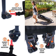 8 ft. X 8 ft. Grey Straight Leg Instant Canopy Pop Up Tent Sto-N-Go