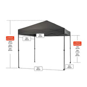 8 ft. X 8 ft. Grey Straight Leg Instant Canopy Pop Up Tent Sto-N-Go