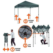 8 ft. X 8 ft. Grey Straight Leg Instant Canopy Pop Up Tent Sto-N-Go