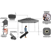 10 ft. x 10 ft. Grey Instant Canopy Pop Up Tent