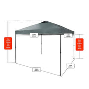 10 ft. x 10 ft. Grey Instant Canopy Pop Up Tent