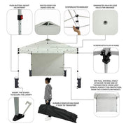 10 ft. x 10 ft. Commercial Instant Canopy-Pop Up Tent with Wall Panel White