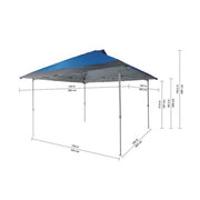 12 ft. x 12 ft. Blue Mega Shade Pop-Up Canopy with Grey Trim