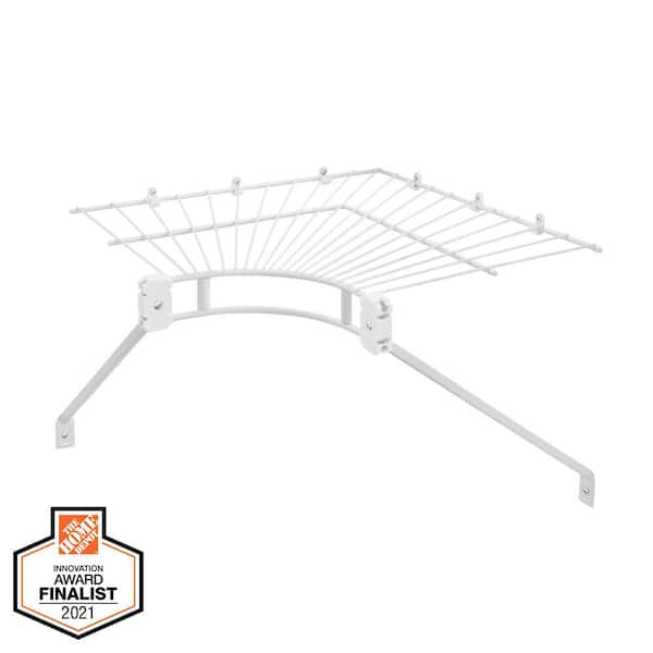 Everbilt Fixed Mount Corner Shelf and Rod