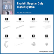 Everbilt 4ft Double Hang Closet