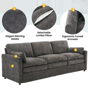 Cozy Upholstered Oversized 3-Seater Cloud Sofa