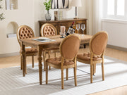 Set of 2 French Style Solid Wood Antique Dining Chairs