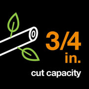 3/4 in. Cut Capacity 9.4 in. Steel Blade Bypass Pruning Shears with SoftGrip Handles