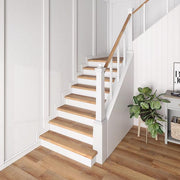 2 Pack-Fresh Oak 47 in. L x 12.15 in. W x 2.28 in. T Vinyl Overlay Stair Tread and Reversible Riser Kit