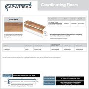 2 Pack-Fresh Oak 47 in. L x 12.15 in. W x 2.28 in. T Vinyl Overlay Stair Tread and Reversible Riser Kit
