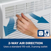 6,000 BTU 115-Volt Window Air Conditioner for 250 sq. ft. Rooms in White with Remote