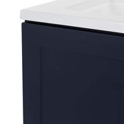Bannister 25 in. Single Sink Deep Blue Bath Vanity with Colorpoint White Cultured Marble Top (Assembled)
