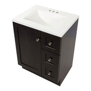 Bannister 25 in. Single Sink Dusk Bath Vanity with White Cultured Marble Top (Assembled)