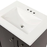 Bannister 25 in. Single Sink Dusk Bath Vanity with White Cultured Marble Top (Assembled)