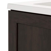 Bannister 25 in. Single Sink Dusk Bath Vanity with White Cultured Marble Top (Assembled)