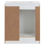 Bannister 31 in. Single Sink White Bath Vanity with Colorpoint White Cultured Marble Top (Assembled)