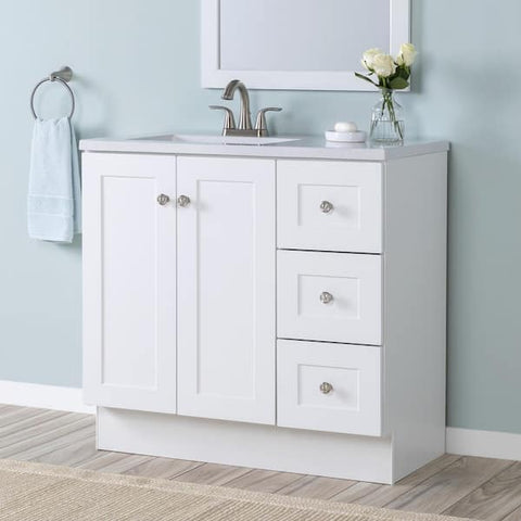 Glacier Bay Bannister White Vanity