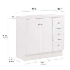 Glacier Bay Bannister White Vanity