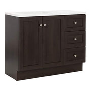 Bannister 43 in. Single Sink Dusk Bath Vanity with White Cultured Marble Top (Assembled)