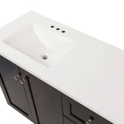 Bannister 43 in. Single Sink Dusk Bath Vanity with White Cultured Marble Top (Assembled)