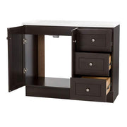 Bannister 43 in. Single Sink Dusk Bath Vanity with White Cultured Marble Top (Assembled)