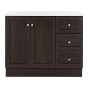 Bannister 43 in. Single Sink Dusk Bath Vanity with White Cultured Marble Top (Assembled)