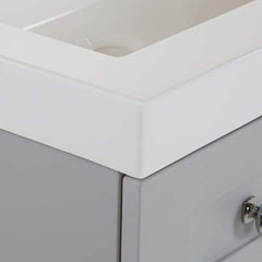 Everdean 25 in. Single Sink Pearl Gray Bath Vanity with White Cultured Marble Top (Assembled)