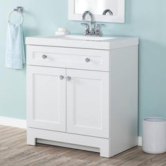 Glacier Bay White Single Sink