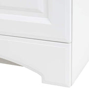25 in. Single Sink White Bath Vanity with Cultured Marble Top (Assembled)