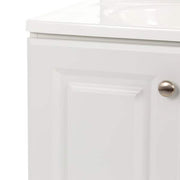 25 in. Single Sink White Bath Vanity with Cultured Marble Top (Assembled)