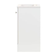 19 in. Single Sink White Bath Vanity with White Cultured Marble Top (Assembled)