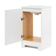 19 in. Single Sink White Bath Vanity with White Cultured Marble Top (Assembled)