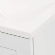 19 in. Single Sink White Bath Vanity with White Cultured Marble Top (Assembled)