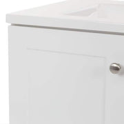 31 in. Single Sink White Bath Vanity with White Cultured Marble Top (Assembled)