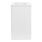31 in. Single Sink White Bath Vanity with White Cultured Marble Top (Assembled)