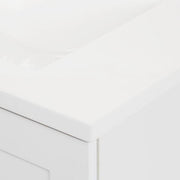 31 in. Single Sink White Bath Vanity with White Cultured Marble Top (Assembled)