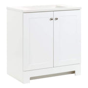 31 in. Single Sink White Bath Vanity with White Cultured Marble Top (Assembled)