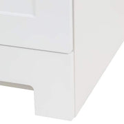 37 in. Single Sink White Bath Vanity with White Cultured Marble Top (Assembled)