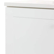 37 in. Single Sink White Bath Vanity with White Cultured Marble Top (Assembled)