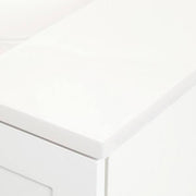 37 in. Single Sink White Bath Vanity with White Cultured Marble Top (Assembled)