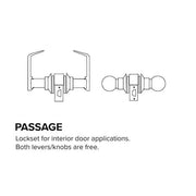 Global GLC Series Brushed Chrome Lockset