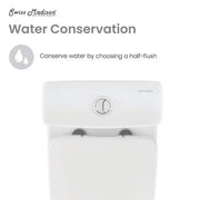 Sublime II 1-Piece 1.1/1.6 GPF Dual Flush Compact 24 in. Round Toilet in Glossy White Seat Included