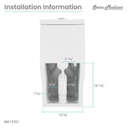 Sublime II 1-Piece 1.1/1.6 GPF Dual Flush Compact 24 in. Round Toilet in Glossy White Seat Included