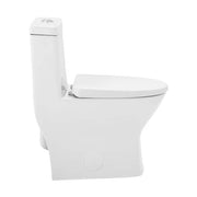 Sublime II 1-Piece 1.1/1.6 GPF Dual Flush Compact 24 in. Round Toilet in Glossy White Seat Included